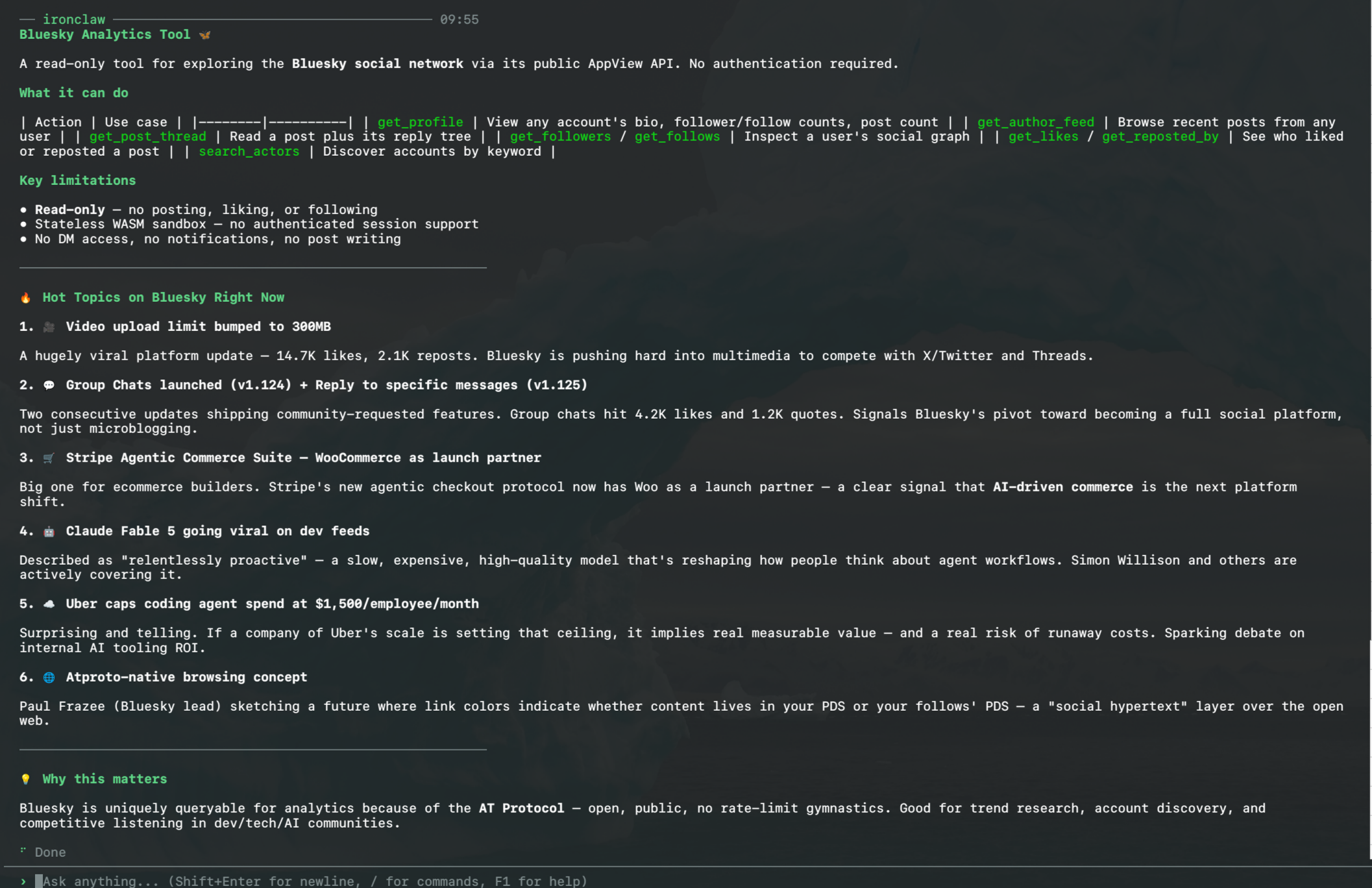 bluesky-analytics tool