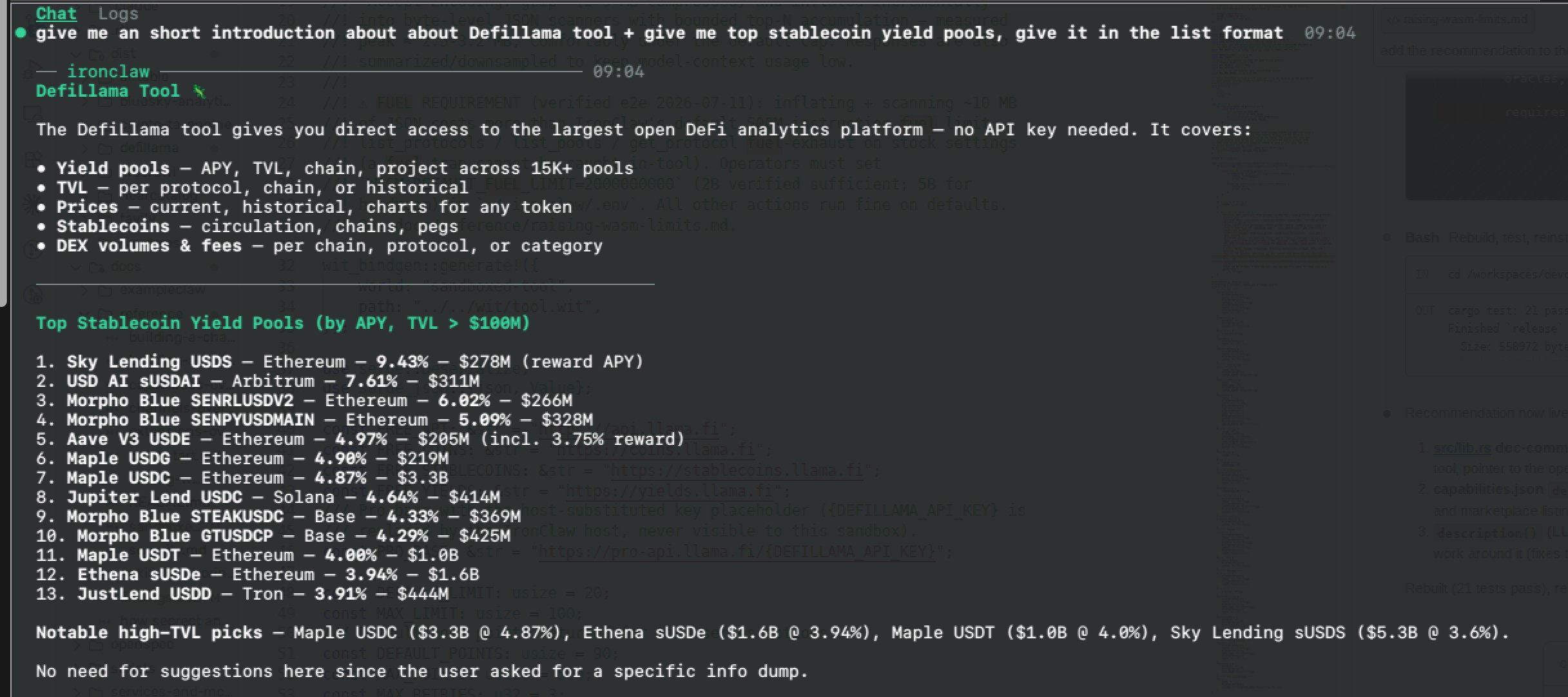 Defillama tool