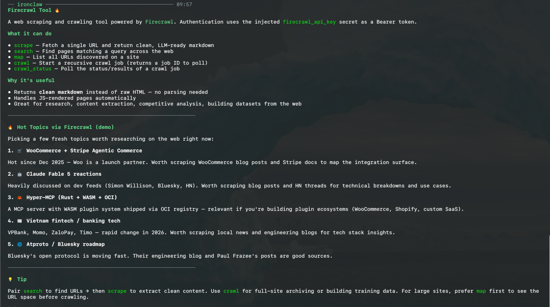 firecrawl tool