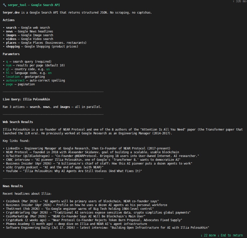 Serper tool